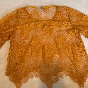 Yellow Lace Top